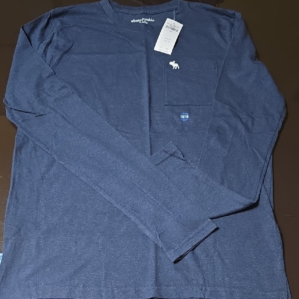 Abercrombie & Fitch Kid's Navy Long Sleeve Tee